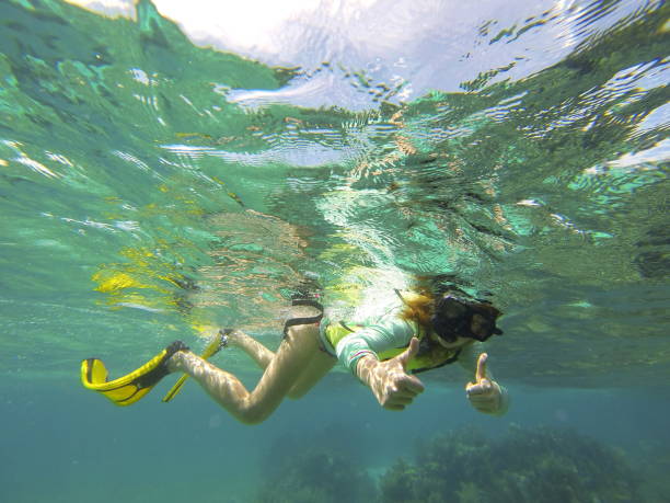 istock Woman snorkeling. 861474118