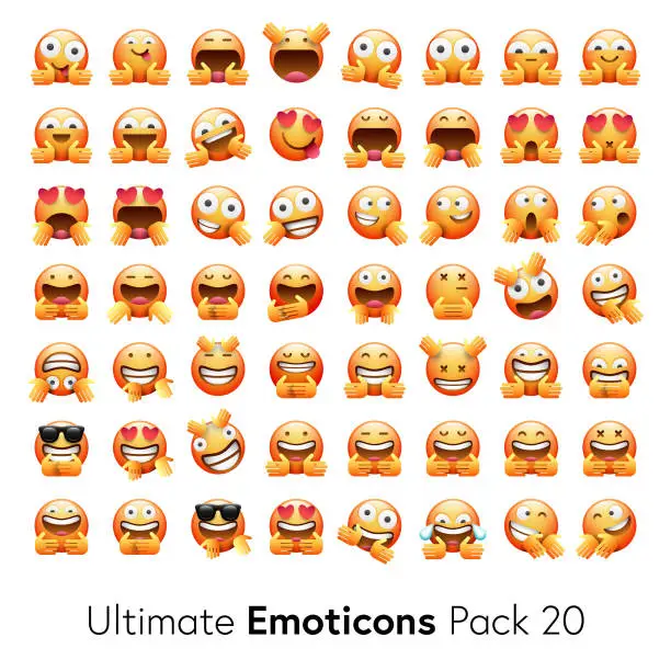 Vector illustration of Ultimate emoticons pack 20