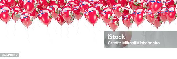 Balloons Frame With Flag Of Bermuda Stock Photo - Download Image Now - Balloon, Bermuda, Bermuda Flag