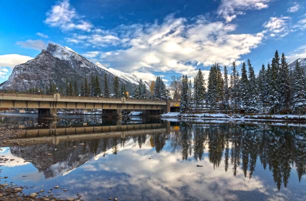 istock Bow River Bridge and Rundle Mountain in Banff Alberta 861499360