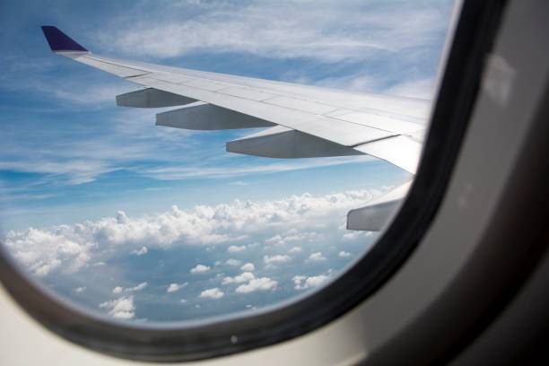 istock Aircraft Wing over Thai Gulf 861508634