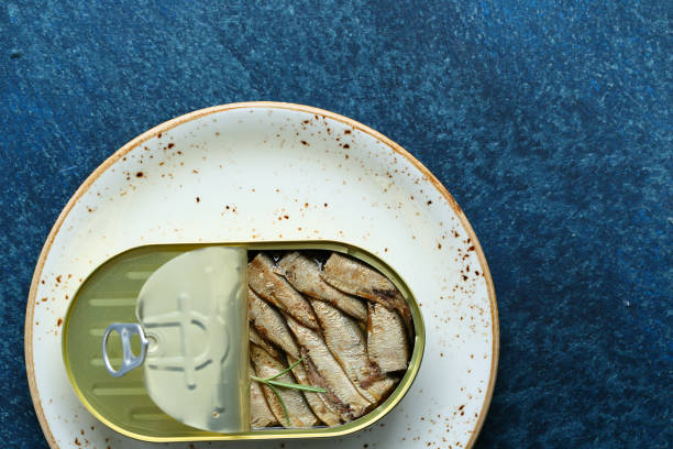 canned smoked sardines, food above - 13520 imagens e fotografias de stock