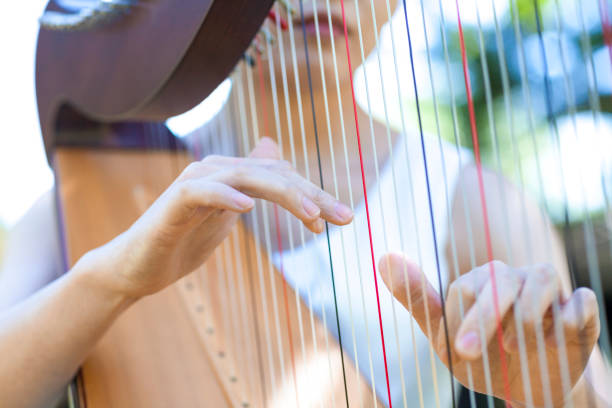 istock Woman Playing Harp Outdoors 861511630