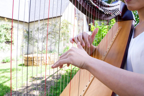 istock Woman Playing Harp Outdoors 861511698