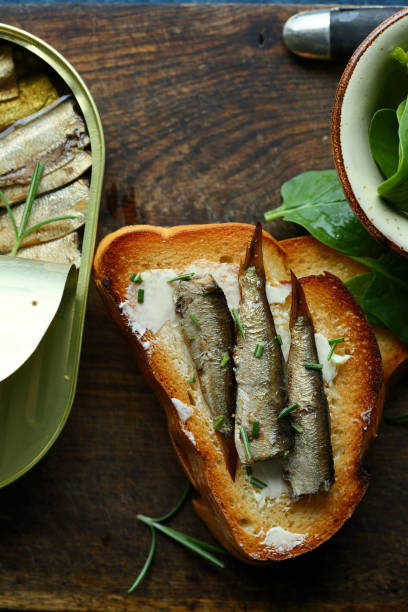 istock Toasts with fish, food 861511772