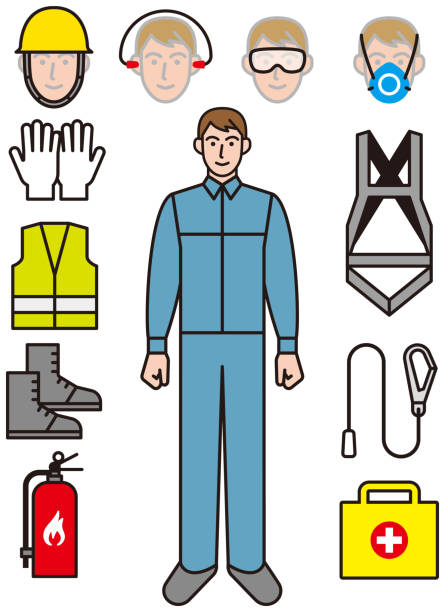 Tools to protect workers Tools to protect workers 仕事 stock illustrations