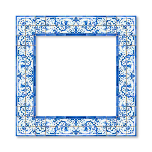 istock Frame design with typical portuguese decorations called 
