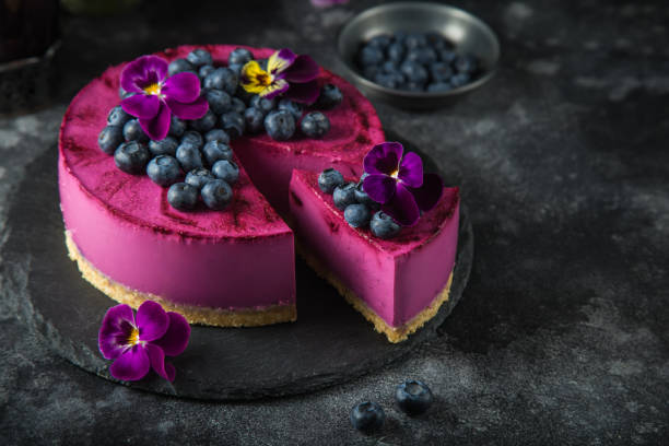 istock no baked blueberry mousse cake on dark background 861539234