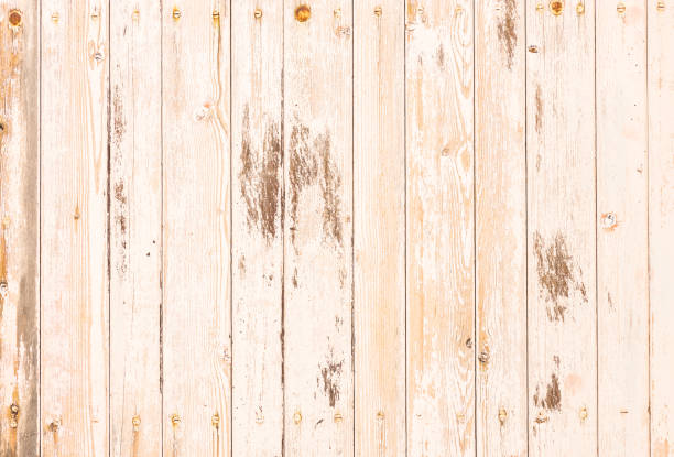 istock Vintage white and brown wooden planks 861539742