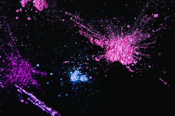 istock Colorful powdery splashes, top view 861542850