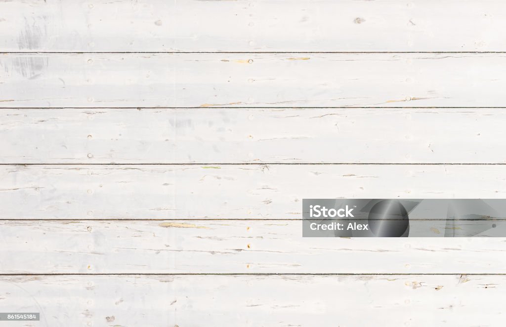 White wood texture Wooden boards painted white. Wood - Material Stock Photo