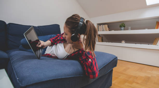 istock Woman relaxing home 861552506