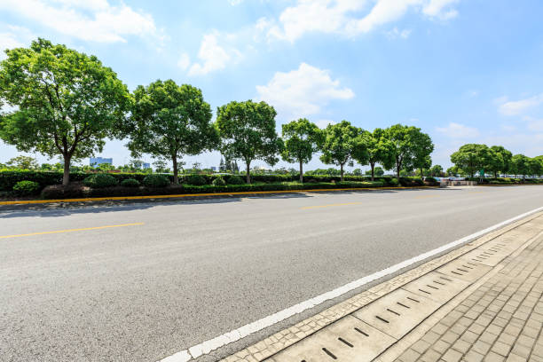 istock asphalt road and green forest under the blue sky 861556522