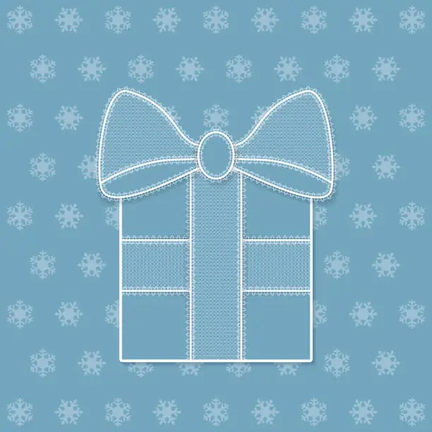 Vector illustration of Christmas present box