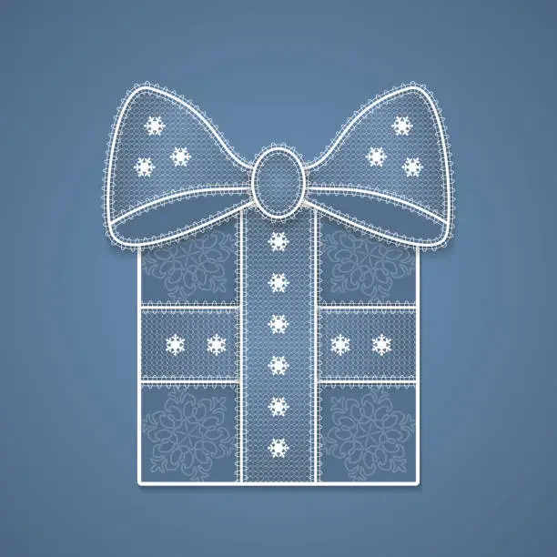 Vector illustration of Christmas present box