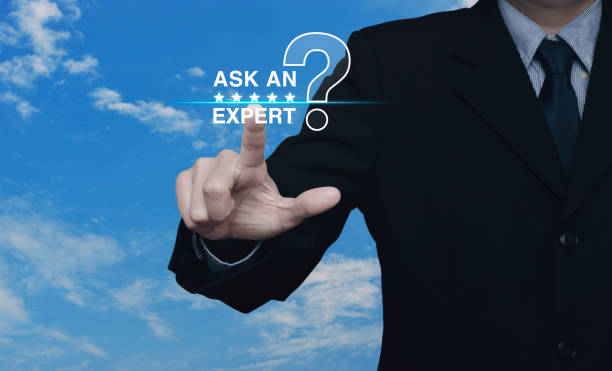 istock Ask an expert with star and question mark sign icon 861564314