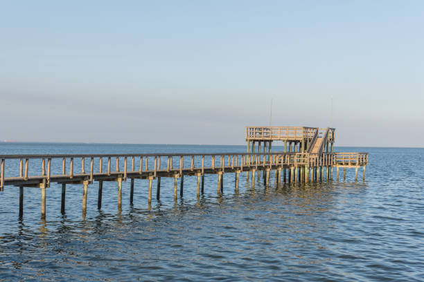istock Fishing pier Kemah, Texas, USA sunset 861588512