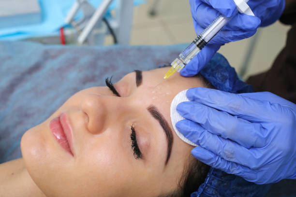 istock Rejuvenating facial injections. 861588880