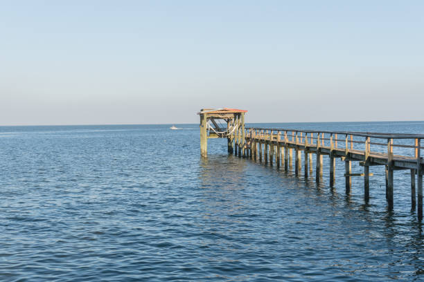 istock Fishing pier Kemah, Texas, USA sunset 861591270