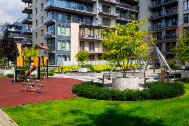 istock New modern housing estate with playground 861598808