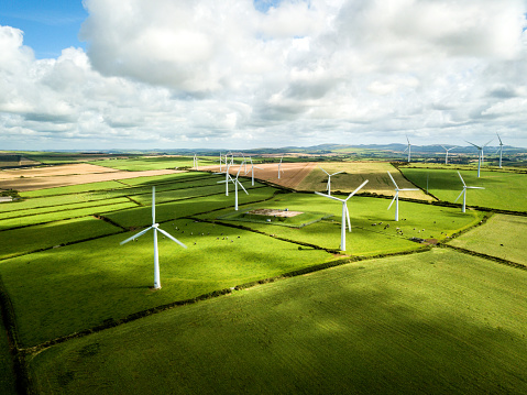 Wind turbine fields in Cornwall