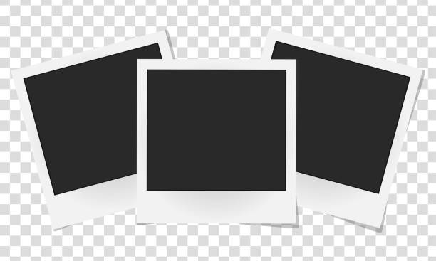 istock Collage of realistic vector photo frames isolated. Template retro photo design, Vector illustration 861610628