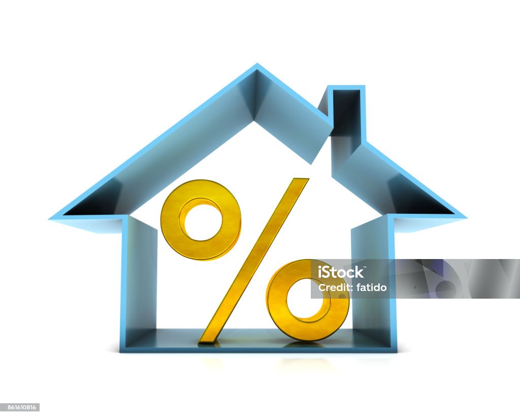 House and dollar sign Mortgage Loan Stock Photo