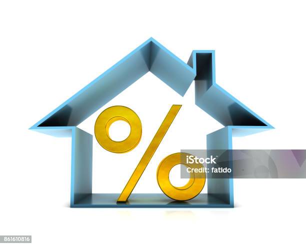 House And Dollar Sign Stock Photo - Download Image Now - Mortgage Loan, House, Percentage Sign