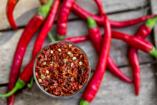 istock Red Pepper Flakes and red Chili 861612094