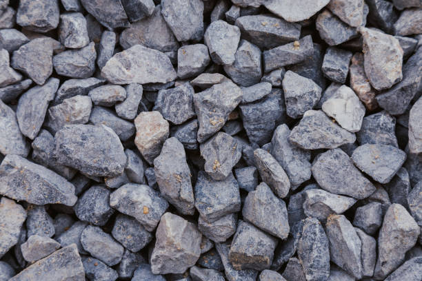 istock close up of crushed rock, stone raw material for construction industry. background and texture. 861615016