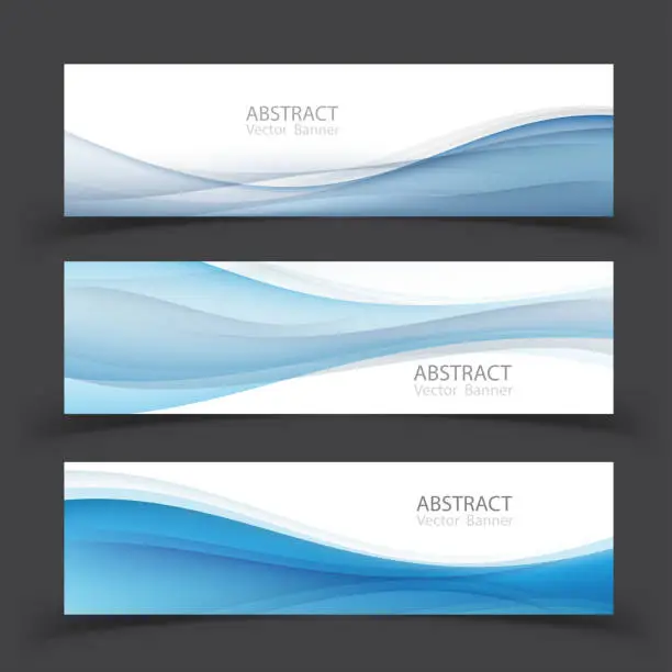 Vector illustration of Set of banner templates.  Modern abstract Vector Illustration design.