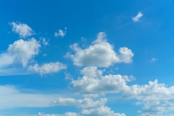 istock The vast bright blue sky and coulds, nature background. 861632444