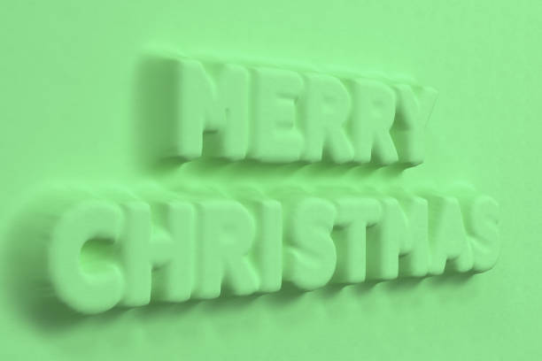 istock Green Merry Christmas words bas-relief 861637408