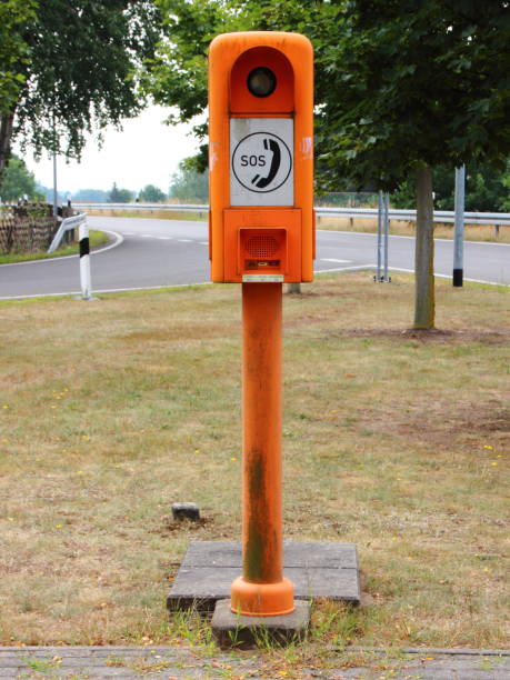 istock Orange SOS Highway Emergency Rescue Telephone Post 861659712