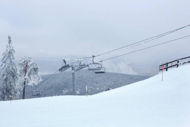 istock winter mountain landscape with modern ski lift 861671704