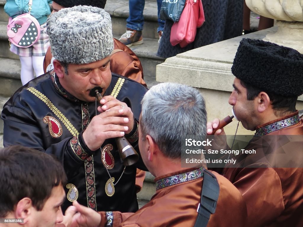 Azerbaijani Street Performers Baku, Azerbaijan - 22 March 2017 Azerbaijan Stock Photo