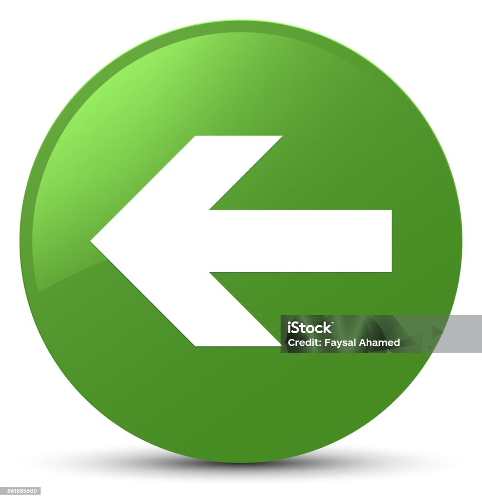 Fleche Verte Rond Flèche Vers La Gauche Icône Doux Vert Bouton Rond Vecteurs libres de ...
