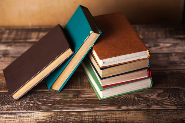 istock Books on the wooden table 861685898
