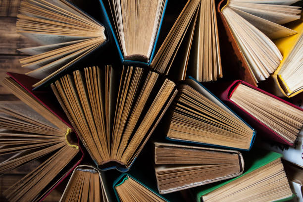 istock Books on the wooden table 861688058