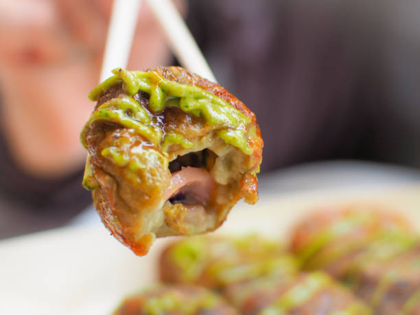 istock Takoyaki with Japanese Green Tea Sauce 861691264