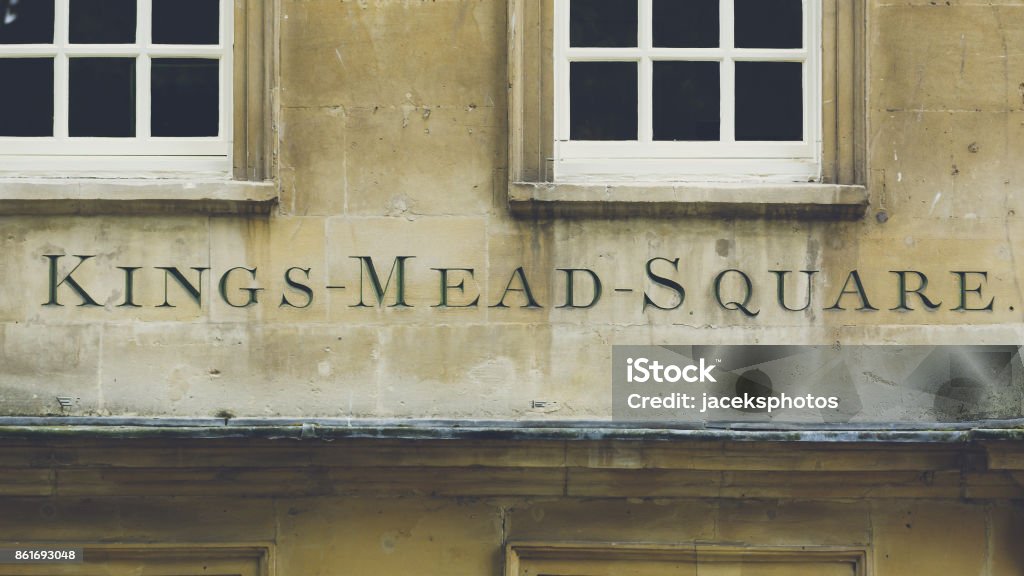 Kings Mead Square Carved in the Stone Kings Mead Square Carved in the Stone, Georgian Architecture Element Architecture Stock Photo