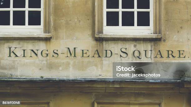 Kings Mead Square Carved In The Stone Stock Photo - Download Image Now - Architecture, Carving - Craft Product, Close-up