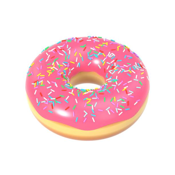 istock Delicious donut with pink icing and sprinkles 861696194