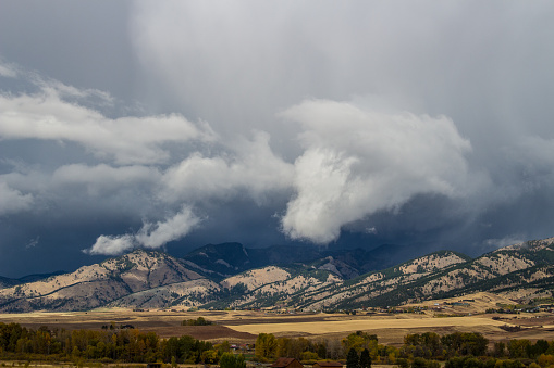 Crazy cloud formations over the Bridger Mountains.