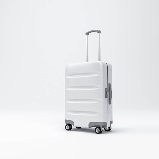 istock White Cabin Luggage mockup, Suitcase, baggage 861698886