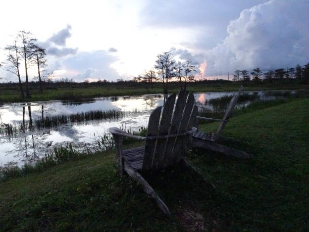 istock Reflection of vibrant sunset in a swamp 861701192