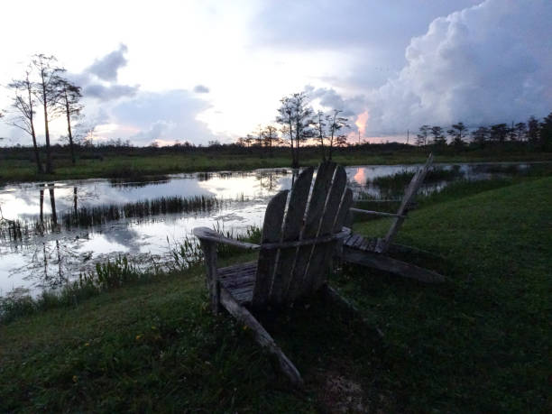 istock Reflection of vibrant sunset in a swamp 861701214