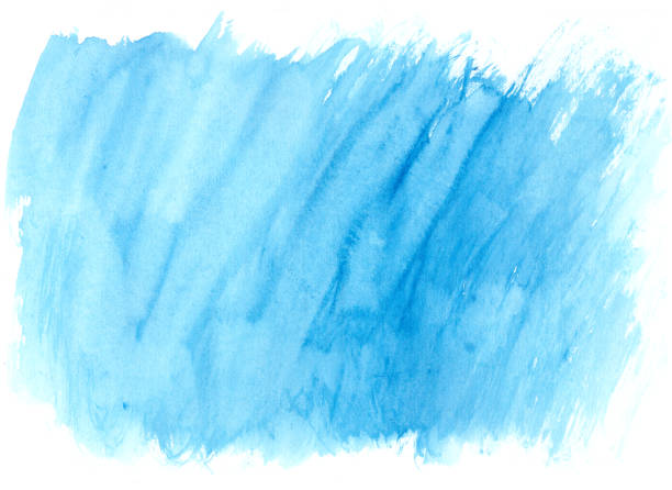 istock Blue watercolor brush strokes as background 861701762