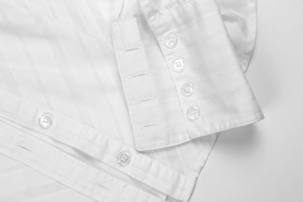 istock sleeve white shirt with buttons closeup 861705934