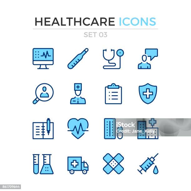 Healthcare Icons Vector Line Icons Set Premium Quality Simple Thin Line Design Stroke Linear Style Modern Outline Symbols Pictograms Stock Illustration - Download Image Now